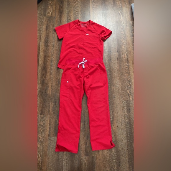 Figs Other Winning Red Figs Scrub Set Poshmark